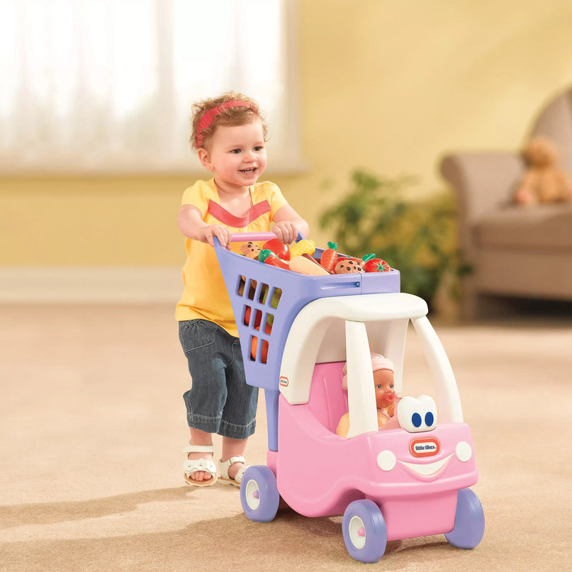 Little Tikes Cozy Coupe rožinis pirkinių vežimėlis vaikams