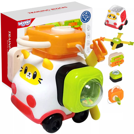 WOOPIE BABY Montessori manipuliacinis kačiuko automobilio konstravimo rinkinys