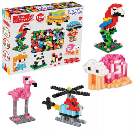 WOOPIE 3D PIXEL statybiniai blokeliai – 1750 vnt.