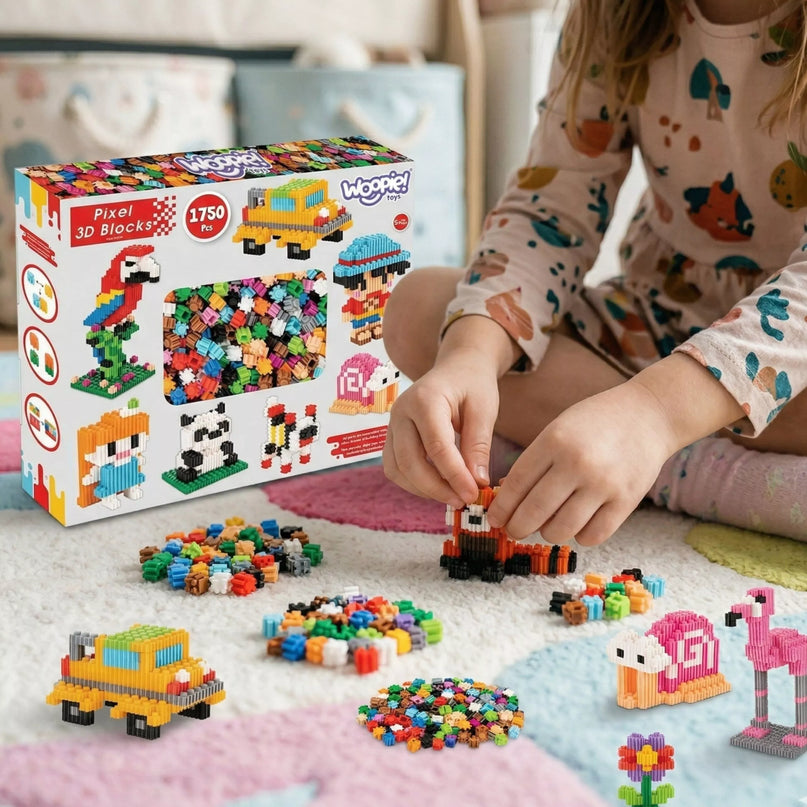 WOOPIE 3D PIXEL statybiniai blokeliai – 1750 vnt.