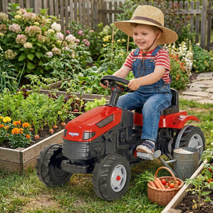 WOOPIE pedalinis traktorius Farmer GoTrac – su tyliais ratukais