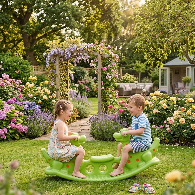 WOOPIE Dino daugiafunkcės sūpynės keliems vaikams – šviesiai žalia