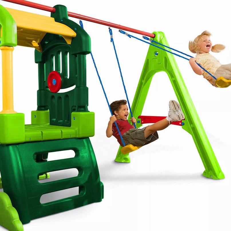 Little Tikes žaidimų aikštelė „Clubhouse“ su čiuožykla ir sūpynėmis