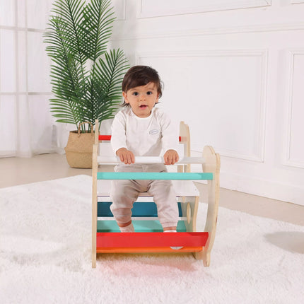 WOOPIE GREEN medinis vaivorykštės supamasis tiltas 2in1 Montessori