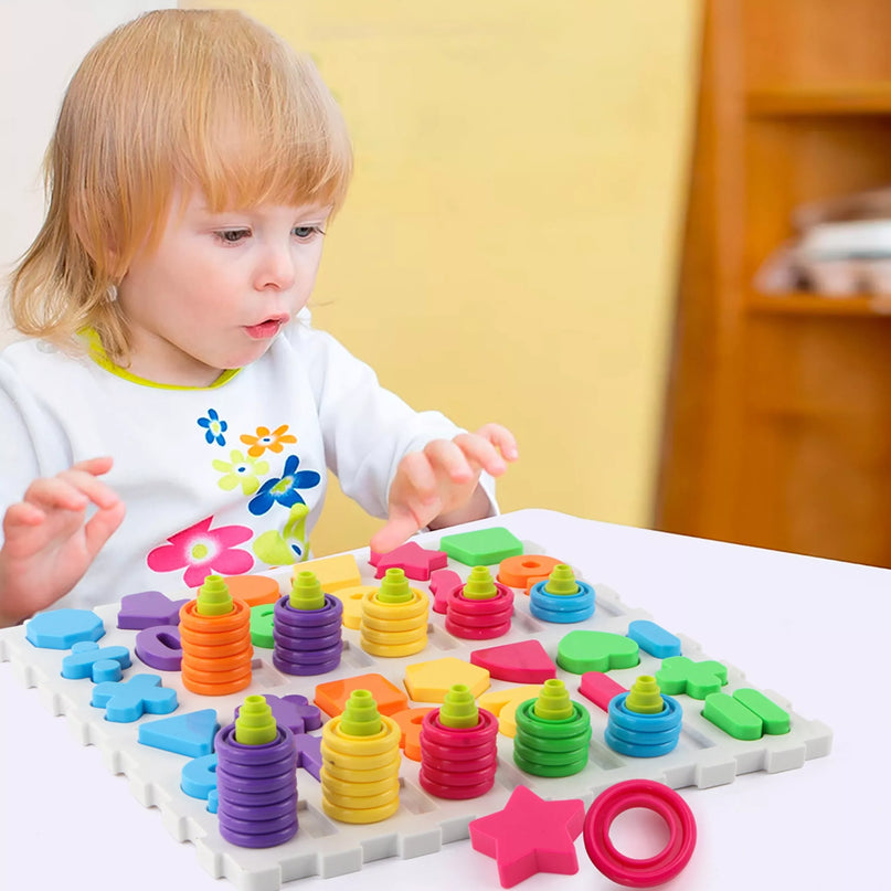 WOOPIE Montessori dėlionių rūšiavimo rinkinys, skirtas smegenims lavinti, raidės, skaičiai, 139 vnt.