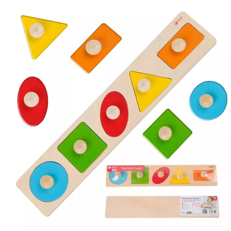 MONTESSORI dėlionė mokanti formų, figūrų ir spalvų