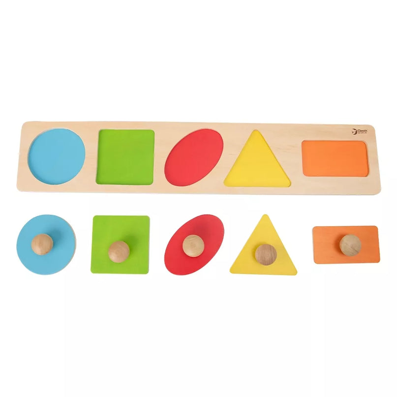 MONTESSORI dėlionė mokanti formų, figūrų ir spalvų