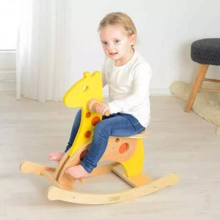 MASTERKIDZ medinė linguojanti žirafa – supamasis žaislas vaikams