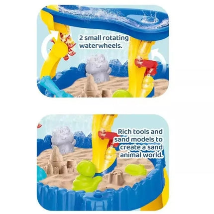 WOOPIE XL vandens staliukas su kėde 2in1 delfinų smėlio dėžė 12 vnt.