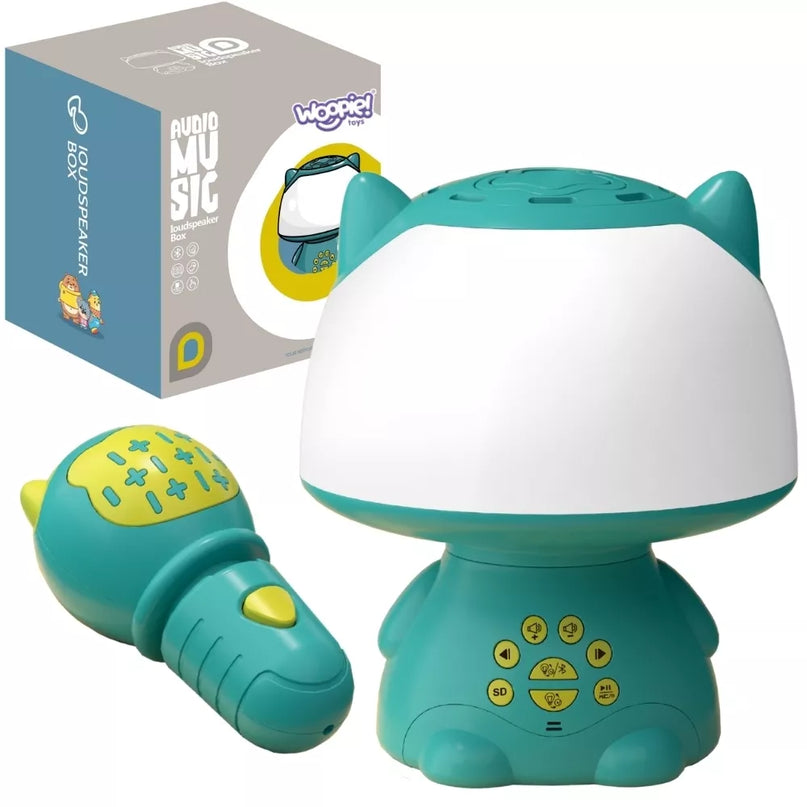 WOOPIE Daugiafunkcinė RGB lempa, Bluetooth garsiakalbis, Karaoke balso moduliatorius.