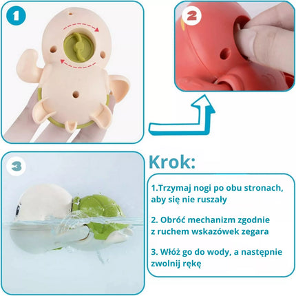 Woopie prisukamas plaukiantis vėžliukas maudynėms mėlynas