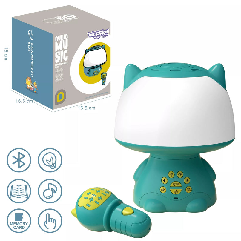 WOOPIE Daugiafunkcinė RGB lempa, Bluetooth garsiakalbis, Karaoke balso moduliatorius.
