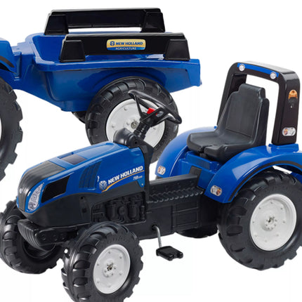 FALK New Holland didelis pedalinis traktorius su priekaba