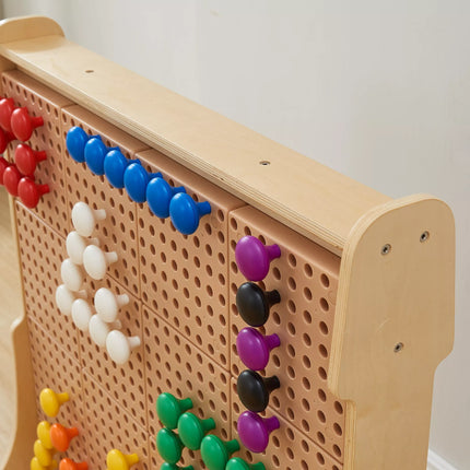 MASTERKIDZ spalvingi dideli kaiščiai STEM lentai, 128 vnt. – 8 spalvos