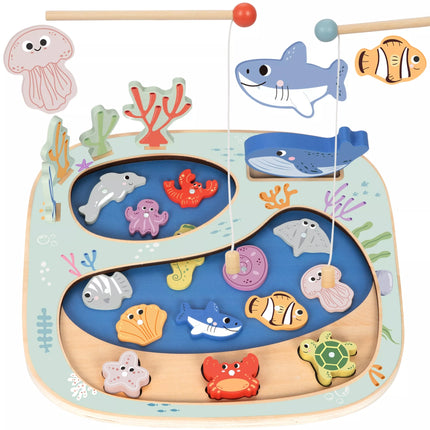 TOOKY TOY Pagauk žuvį Montessori dėlionė įgūdžių žaidimas