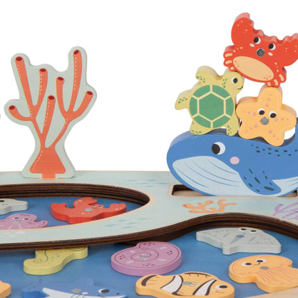 TOOKY TOY Pagauk žuvį Montessori dėlionė įgūdžių žaidimas