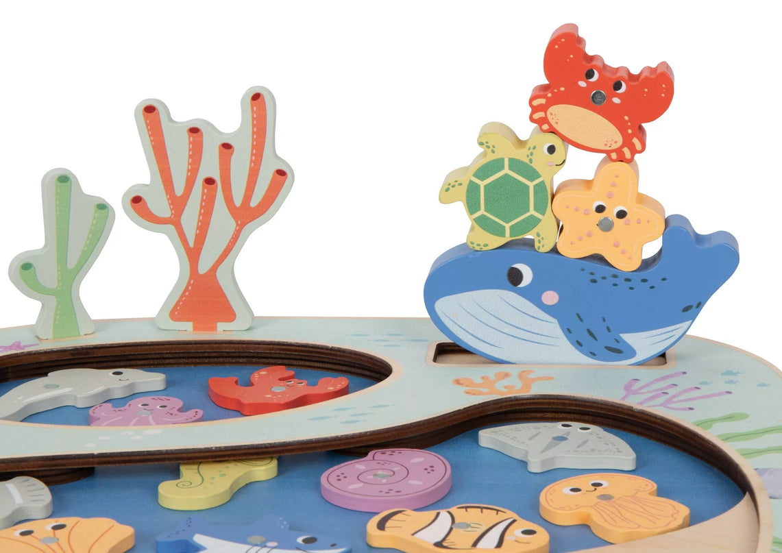 TOOKY TOY Pagauk žuvį Montessori dėlionė įgūdžių žaidimas