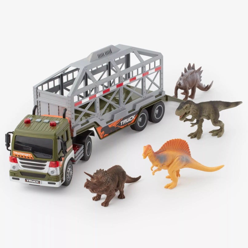 WOOPIE sunkvežimių dinozaurų transporteris Auto su garsu ir šviesa