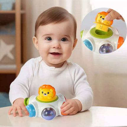 WOOPIE BABY Kosminės raketos veikla – lavinamasis sensorinis kubas 18 mėn.+