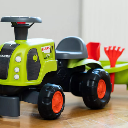 FALK Ride-on Claas 470 Arion Green su priekaba + smėlio rinkinys