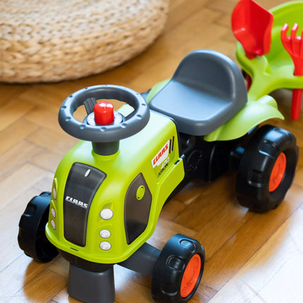 FALK Ride-on Claas 470 Arion Green su priekaba + smėlio rinkinys