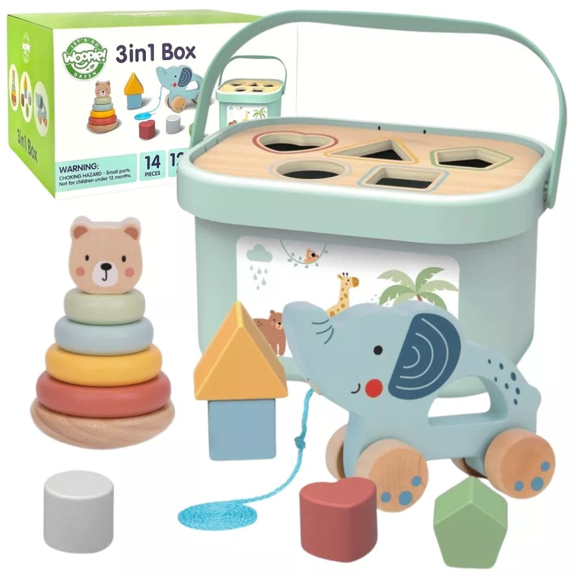 Woopie Green 3in1 Edukacinis rinkinys mažyliams