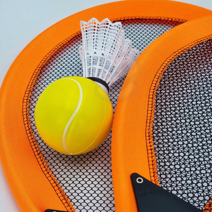 WOOPIE didelių vaikiškų badmintono rakečių rinkinys + plunksninė