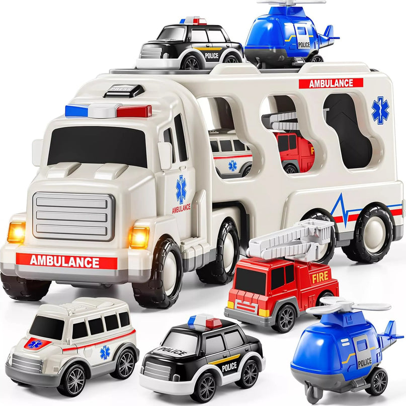 WOOPIE vilkiko rinkinys, 5 automobiliai – greitoji pagalba