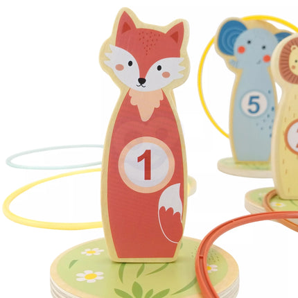 TOOKY TOY Mediniai įgūdžių žaidimo lankai „Mėtyk į taikinį“, 15 vnt.