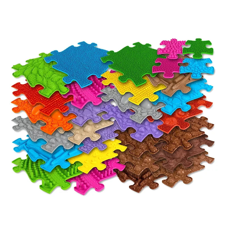 WOOPIE ortopedinis sensorinis kilimėlis „Royal Puzzle“ 26 detalės + 4 mažos