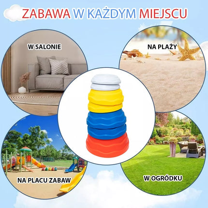 WOOPIE sensoriniai pusiausvyros akmenys 5 vnt