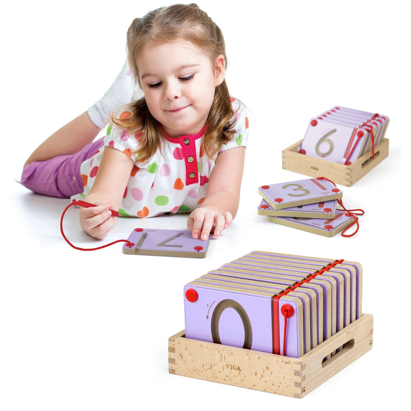 VIGA magnetinės lentos „Skaičių rašymo mokymasis“ Montessori