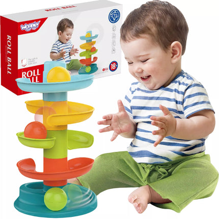 kamuoliukų takelio spiralinis rinkinys + 3 kamuoliukai