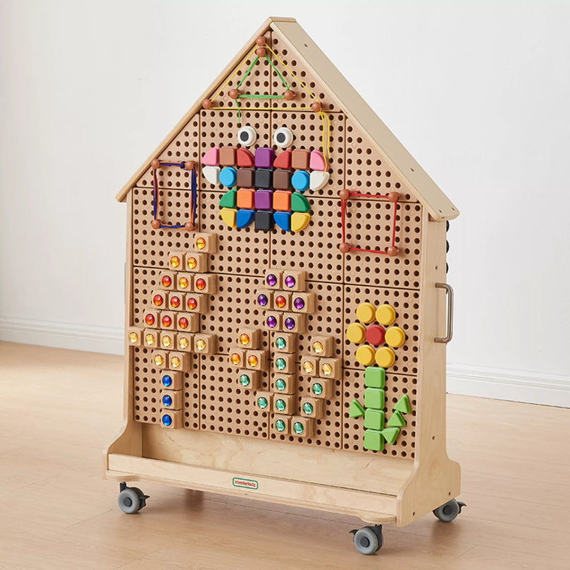 Masterkidz laisvai stovinti dvipusė STEM lenta „House“