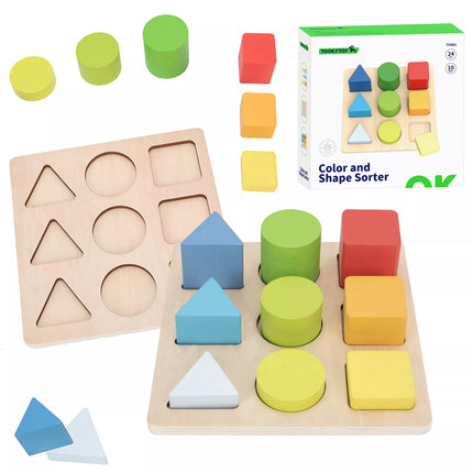  TOOKY TOY lavinamoji geometrinių formų dėlionė
