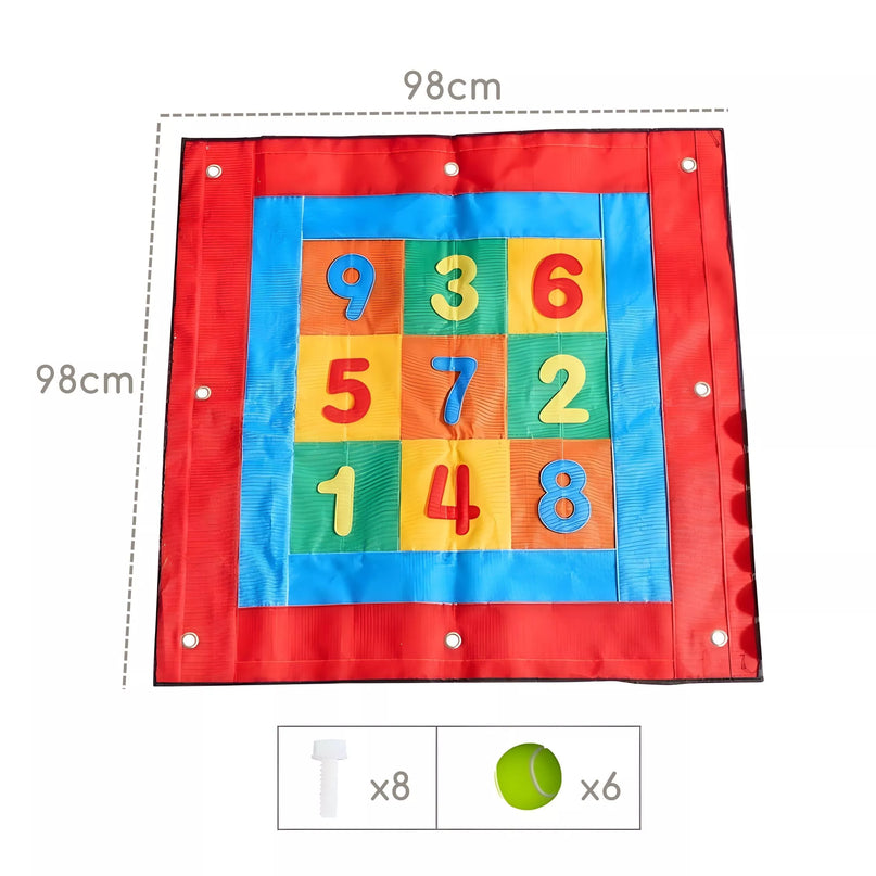 Masterkidz milžiniška STEM velcro smiginio lenta su skaičiais