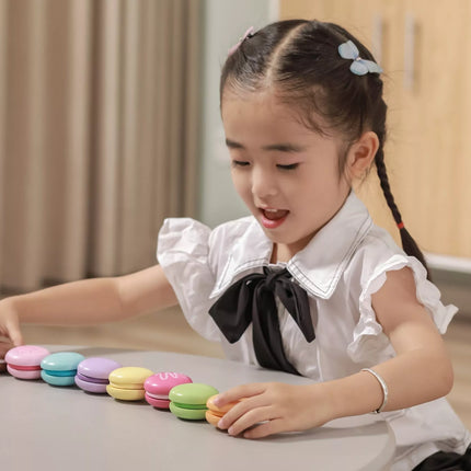 VIGA medinis spalvotų macarons rinkinys, 8 vnt.