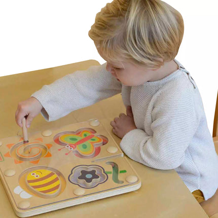 Masterkidz medinė magnetinė labirintų lenta