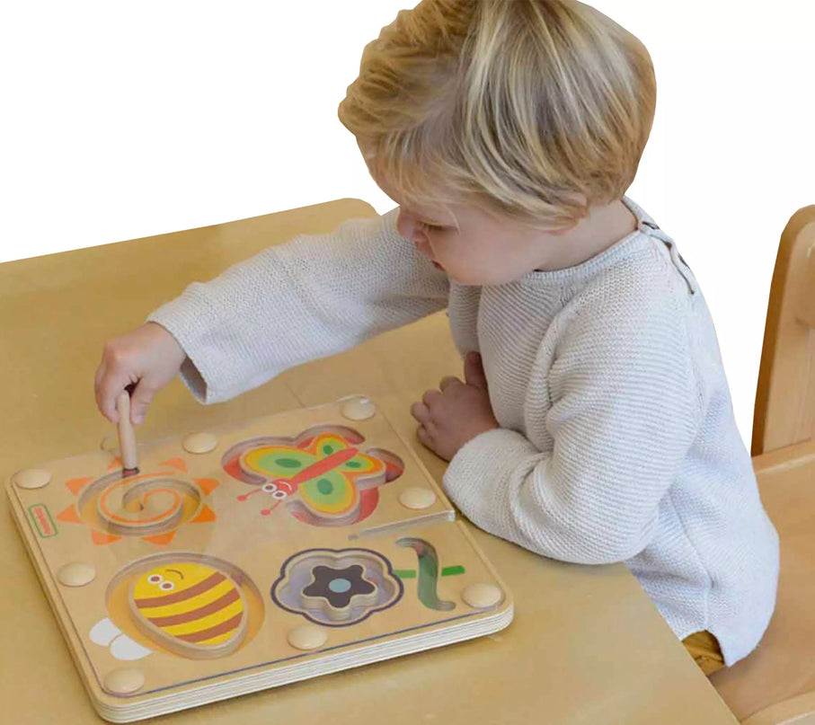 Masterkidz medinė magnetinė labirintų lenta