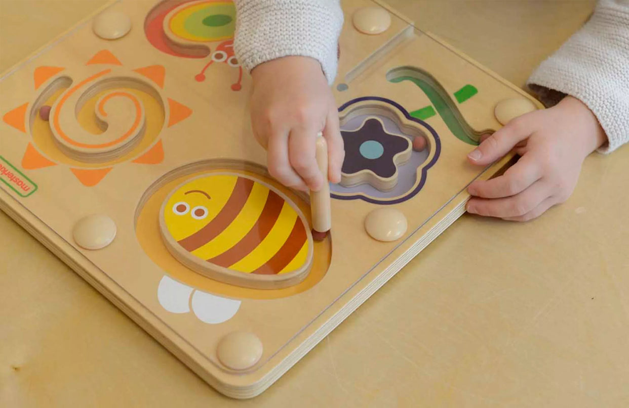 Masterkidz medinė magnetinė labirintų lenta