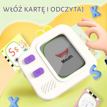 WOOPIE grafinė planšetė – piešimo ir anglų kalbos mokymosi lenta su kortelių skaitytuvu