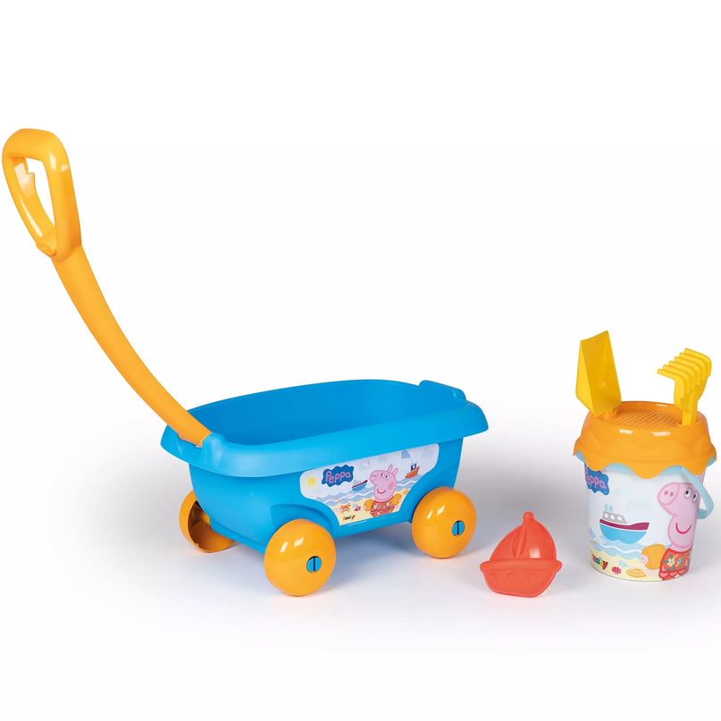Smoby Peppa Pig smėlio rinkinys su vežimėliu