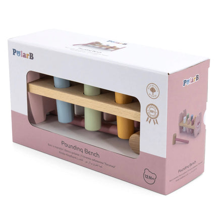 „VIGA PolarB“ medinis kalimo žaislas su plaktuku – lapė (Montessori)