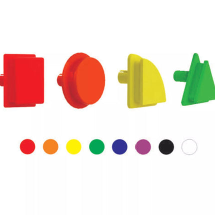 MASTERKIDZ geometriniai elementai, 8 spalvos, 256 vnt. STEM lentos priedų