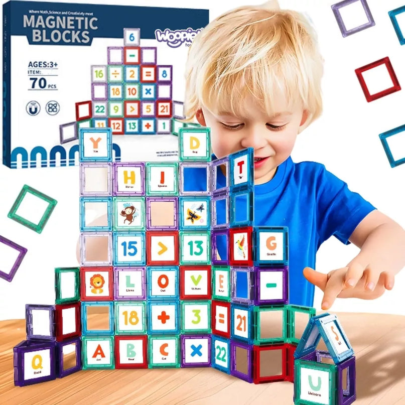 WOOPIE magnetiniai statybiniai blokai 3D mokomasis rinkinys mokytis skaičiuoti