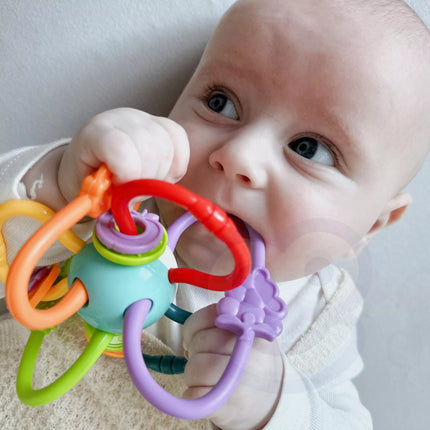 Woopie sensorinis žaislas–gryzakas 2in1