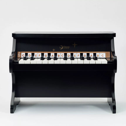 Classic World juodas medinis pianinas