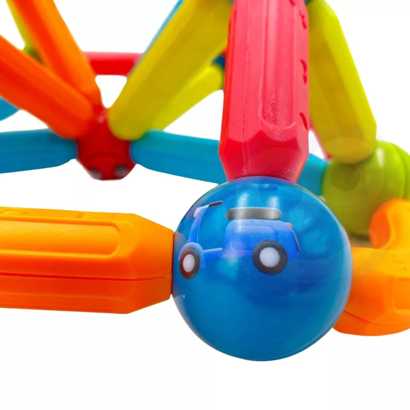 Magnetinės konstrukcijos Statybiniai blokai Mokomieji 76 vnt.