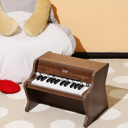 Classic World medinis pianinas vaikams – 18 klavišų muzikinė kelionė