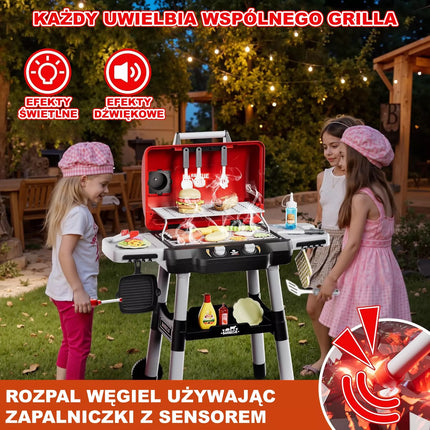Woopie nešiojamas BBQ grilis su garais, šviesomis ir garsais